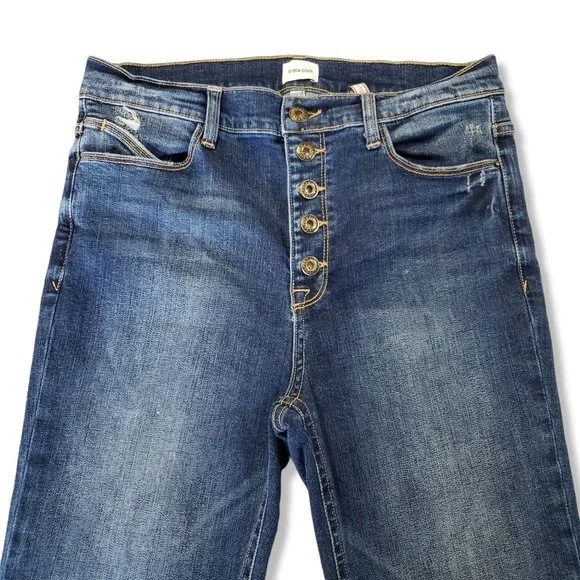 Sneak Peek High Rise Button Fly Skinny Blue Jeans Women's Size 11 / W30 - Picture 3 of 11